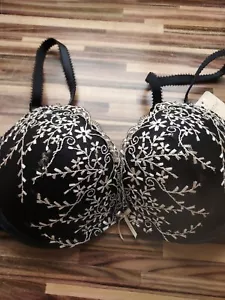 Reggiseno push up Affinitas Intimates nuovo con etichette UK-32D nero - Foto 1 di 5