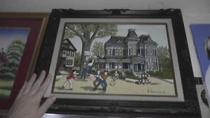 h hargrove print boys playing basketball vintage - Picture 1 of 3
