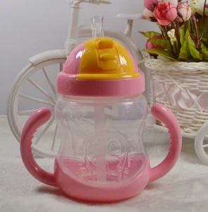 280Ml Baby Feeding Bottle Cup Silicone Sippy Children Training Cups Cute Baby Dr - Picture 1 of 16
