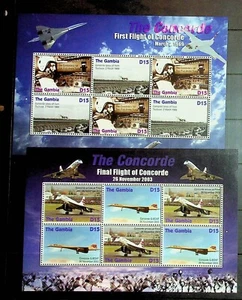 GAMBIA Sc 3043-44 NH 2MINISHEETS OF 2006 - AVIATION - CONCORDE - (JS23) - Picture 1 of 1