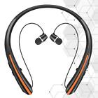 Bluetooth Headphones Retractable Wireless Earbuds Neckband Noise Cancelling