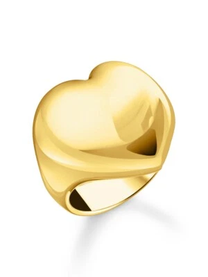 Thomas Sabo TR2471-413-39-58 Bold - Anello placcato oro a forma di cuore da d... - Immagine 1 di 3