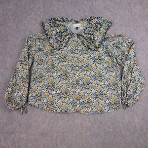 Blusa Top Universal Thread 2XL XXL Multicolor Floral Manga Larga Mezcla - Imagen 1 de 8