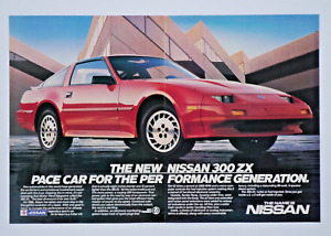 1986 Nissan 300 ZK Vintage Original Print Ad 2 Page