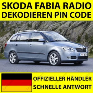 ✅SKODA FABIA RADIO DEKODIEREN PIN CODE DANCE SWING BOLERO STREAM NAVI RCD RNS✅ - Bild 1 von 3