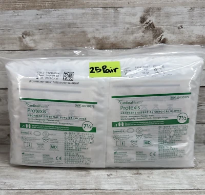 Guantes quirúrgicos esenciales de neopreno Protexis *25 pares* Talla: 7,5 *Ver fecha* Foto 1 de 4
