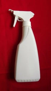 5 Sprühflaschen Sprühkopf Flasche 500ml leer weißt Handsprüher Flachflasche HDPE - Bild 1 von 3