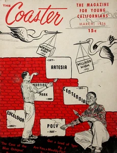 Los Angeles Teen Coaster Magazine Fashion Sports Car Clubs High School CA 1956 - Picture 1 of 14