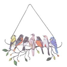 Multicolor Birds on 1 Wire High Stained Acrylic Suncatcher Window Panel,2148