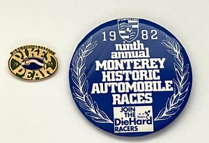 Porsche Parade 1988 Pikes Peak - Ninth Annual Monterey Historic Races 1982 Pins - Picture 1 of 6