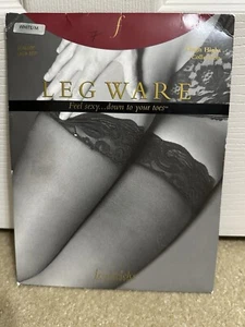 Fredericks Of Hollywood Leg Ware White Thigh High M Scallop Lacetop Discontinued - Picture 1 of 2