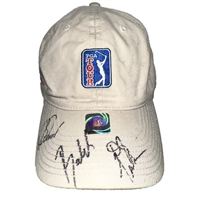 PGA TOUR GOLF SIGNED AUTOGRAPHED 3 SIGNATURE CAP HAT - Picture 1 of 7