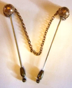 Nachlass Schmuck Gold Filled Stickpins Gravur Paar  - Bild 1 von 16