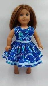 Blue Mermaid Party Dress 18 inch Doll Clothes Fits American Girl - Picture 1 of 5