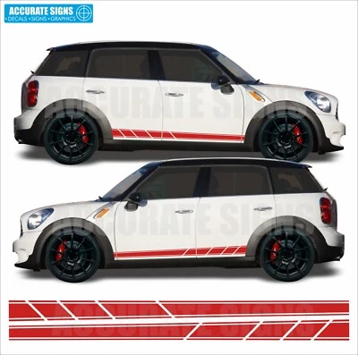 Adesivi per Mini Countryman Strisce Laterali Decalcomanie Grafica Vinile R60 - Immagine 1 di 4