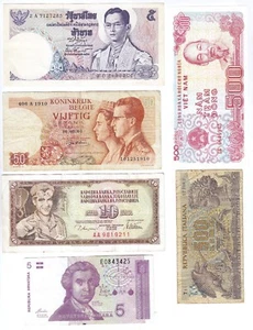 6 World Mixed Banknotes Currency Lot Yugoslavia, Croatia, Italy, Belgium Vietnam - Picture 1 of 2