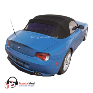 BMW Z4 2003-08 Convertible Soft Top w/Glass Window, Trilogy Twill, Black - Picture 1 of 4