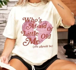 Taylor Swift Women's Who's Afraid of Little Old Me Cotton Shirt Eras SMALL NWT - Picture 1 of 3