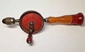Taladro manual batidor de huevos vintage 12" garaje/carpintero taller herramientas sin marca - Imagen 1 de 12