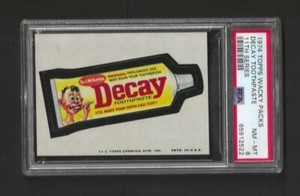 WACKY PACKAGES 1974 SERIES 11 DECAY TOOTHPASTE PSA 8 NMMT!