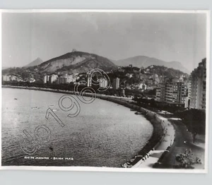 Vista frente al mar BEIRA MAR Playa @ Río de Janeiro Brasil década 1930 Foto de prensa de viaje - Imagen 1 de 2