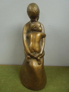q949 1970 HELGA MEYER Réplica Escultura "Juntos" Figura Madre y Bebé - Imagen 1 de 7