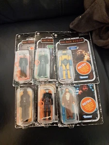 Star Wars Retro Collection Obi-Wan Kenobi Wave Full Set X6 Figures New Carded - Picture 1 of 2