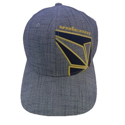 Volcom Diamond Yellow Logo Adult Hat Cap Gray Flex Fit S-M - Image 1 of 4