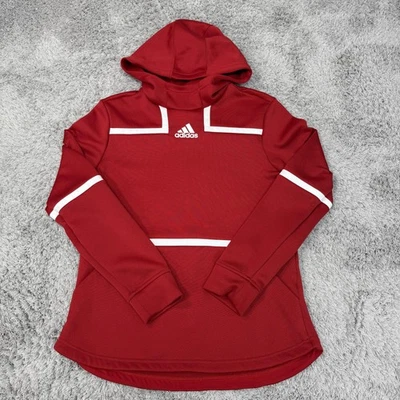 Adidas Hoodie Womens Medium Red AEROREADY Pullover Athletic Training Sweatshirt - Image 1 of 4
