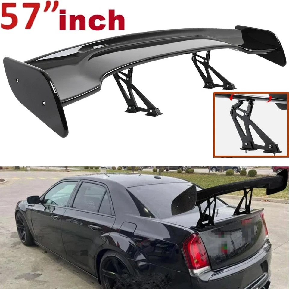 57" Rear Spoiler Wing For Chrysler 300 300C 300S Truck GT-Style Glossy Black Foto 1 de 4