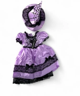 Halloween costume NWT toddler girls 2-4T Purple Witch Hat Dress - Image 1 of 4