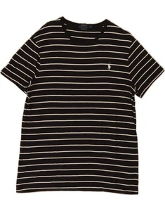 POLO RALPH LAUREN Mens Custom Slim Fit T-Shirt Top Large Black Striped CM05 - Picture 1 of 3