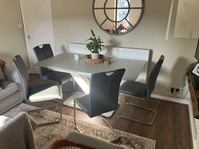 Extendable Dining Table with 4 Chairs - Image 1 of 4