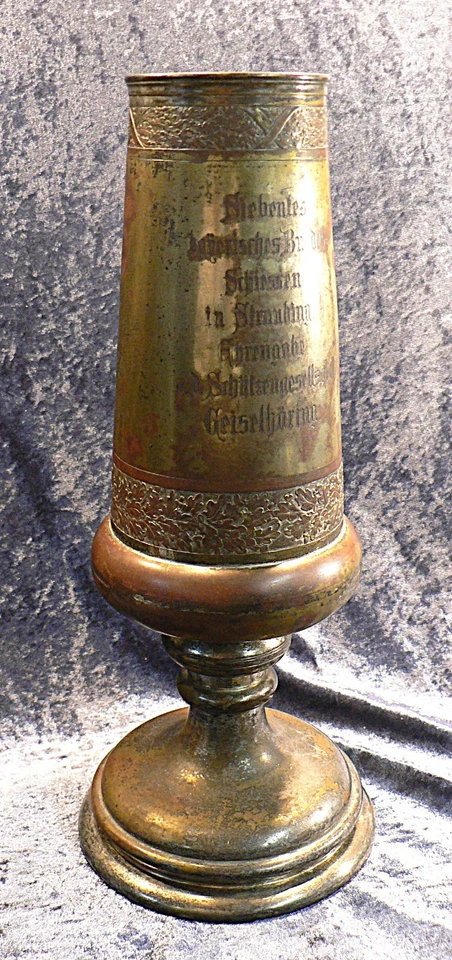 BAYERISCHES BUNDES SCHIESSEN (1880) STRAUBING, POKAL, EHRENGABE SG. GEISELHÖRING - Bild 1 von 4