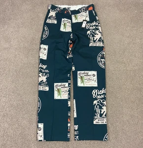 Dickies Greensburg Pants Loose Fit Size 31x32 Market Motel Print - Picture 1 of 4