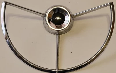 Anillo de bocina cromado para volante Ford F100 F-250 1967-1972 OEM  Foto 1 de 4