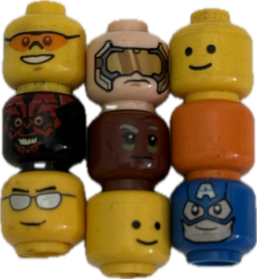 LEGO LEGO😊🌟 BULK LOT  minifigure HEADS  BOYS GIRLS CHILDREN ADULT TOYS..... - Image 1 of 1