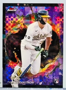 2024 Finest #277 Tyler Soderstrom Purple Checkerboard Refractor RC  /75 🔥 - Picture 1 of 2