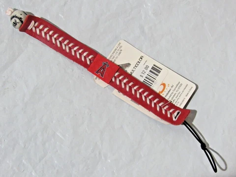 Red Los Angeles Angels w/ White Stitching Team Baseball Seam Bracelet Gamewear Cover