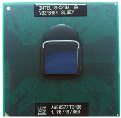 Intel Celeron M Mobile T3100 SLGEY 1.9G 1M Socket P Mobile CPU Processor - Image 1 of 3