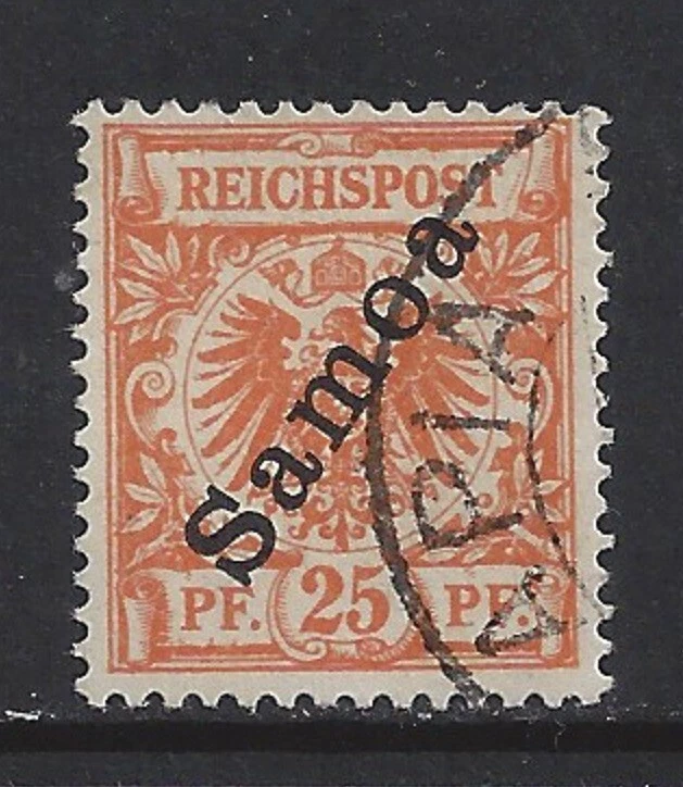 Germany colonies 1900 Samoa 25 Pfennig early issue used  APIA signed  $ 141.00 - Image 1 of 1