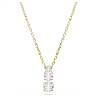 Swarovski Stilla Attract pendant Round cut, White, Gold-tone plated 5723298 - Image 1 of 4