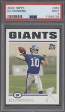 ELI MANNING 2004 Topps Football Rookie Card RC #350 Graded PSA 9 MINT
