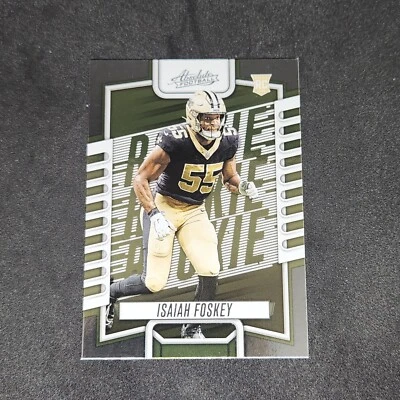 2023 Panini Absolute Football RC Isaiah Foskey New Orleans Saints Rookie #166 - Image 1 of 2