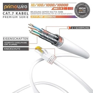 Prime Wire Netzwerkkabel 26AWG-4P Cat. 7 5/FTP Stecker RJ-45 - Bild 1 von 3