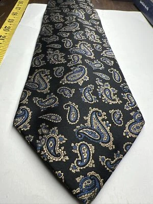 Corbata Roundtree&yorke Fácil Cuidado 100% Seda Hecha en EE. UU. 60”x4” Paisley Stunner Foto 1 de 4