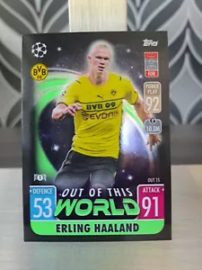 Erling Haaland 2021-22 Topps Match Attax Out of World 15 Manchester Dortmund - Picture 1 of 2