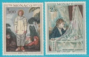 Monaco 1972 ** postfrisch MiNr. 1031, 1032 Gemälde frz. Maler UNICEF - Bild 1 von 1