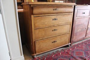 19th Century Continental Elm Four Drawer Chest
