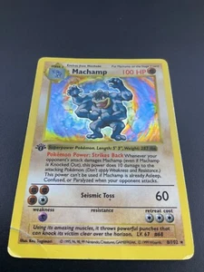 SHADOWLESS WOTC - Machamp 8/102 - Base Set - Holo Rare Pokemon Card (F) - Picture 1 of 1